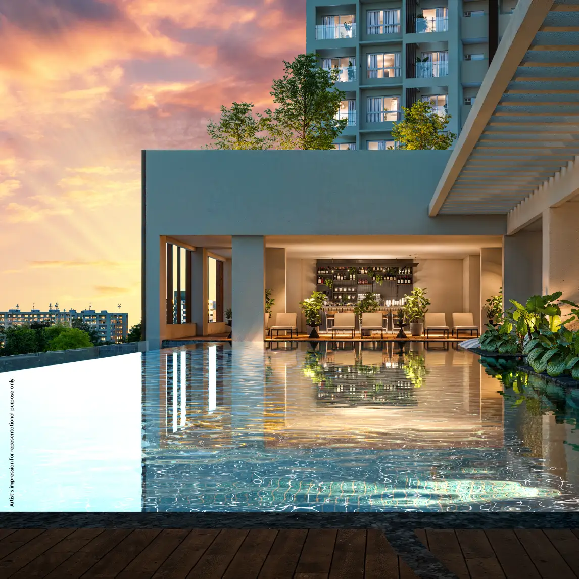 Godrej Elaris Pool Deck View