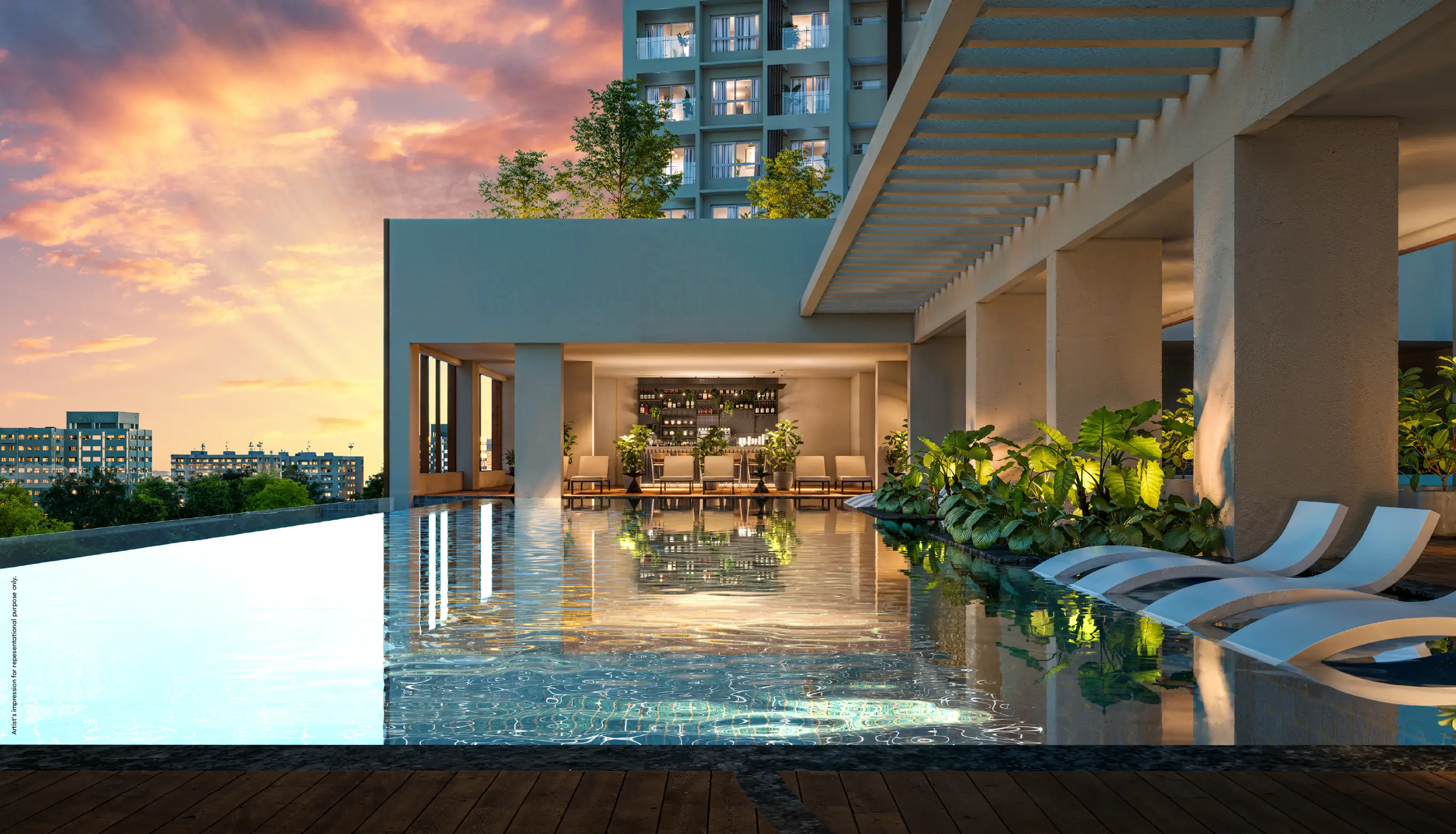 Godrej Elaris Pool Deck View