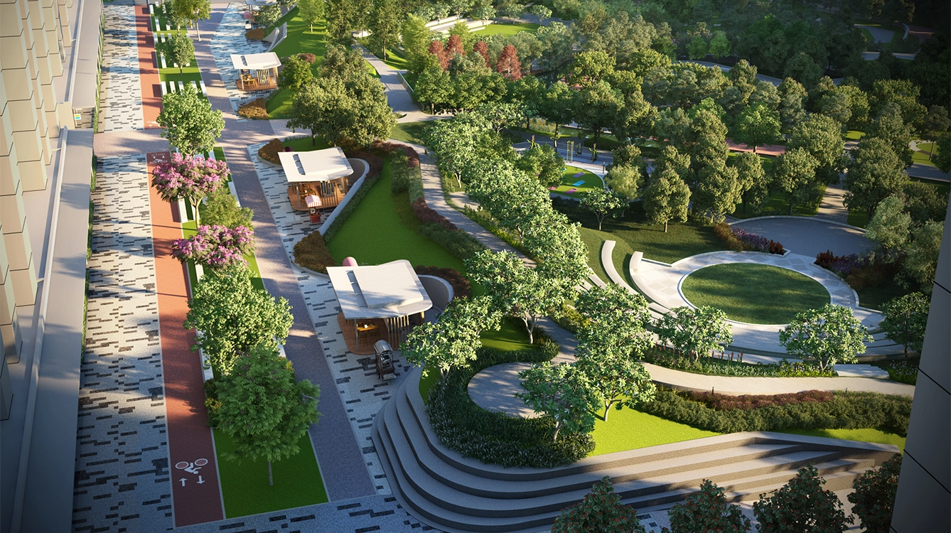 Godrej Green Cove Central Park Path