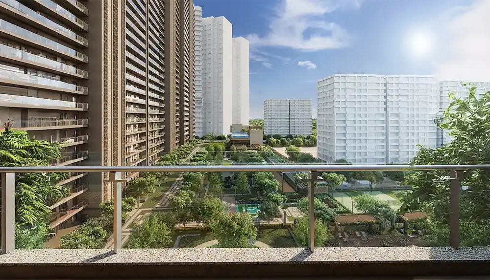 Godrej Majesty Balcony To Clubhouse View