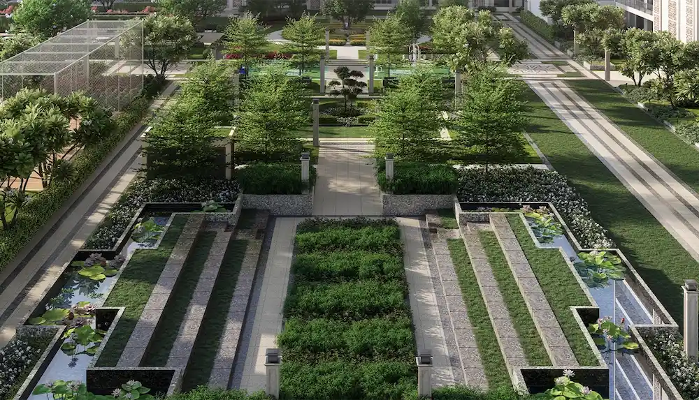 Godrej Majesty Geometric landscaping