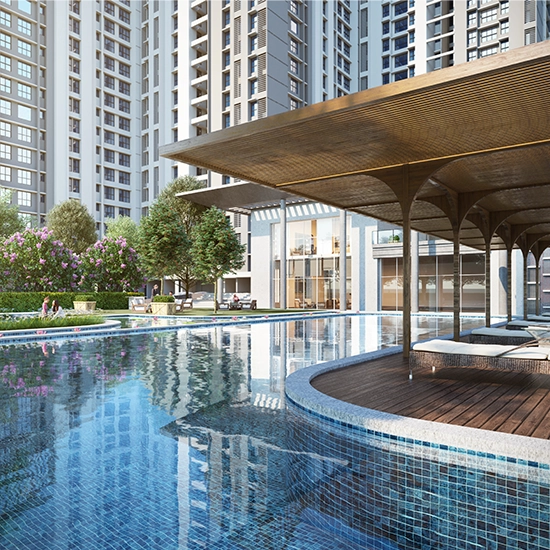 Godrej Nirvaan Pool Close Up View