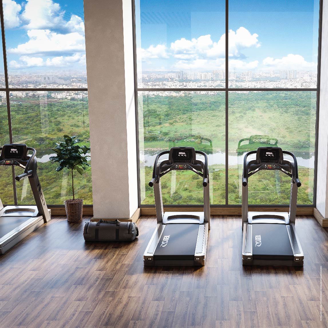 Godrej River Crest Roof top gym