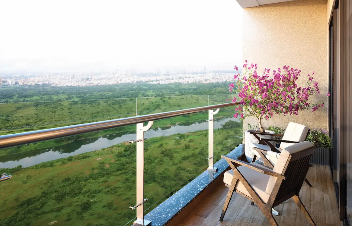 Godrej River Crest Bedroom balcony