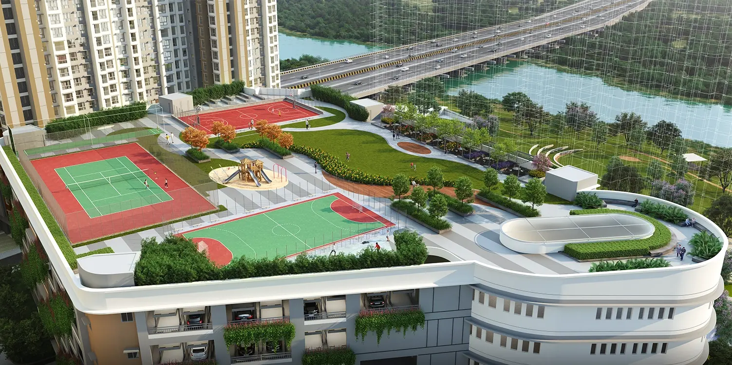 Godrej Riviera Podium Landscape View