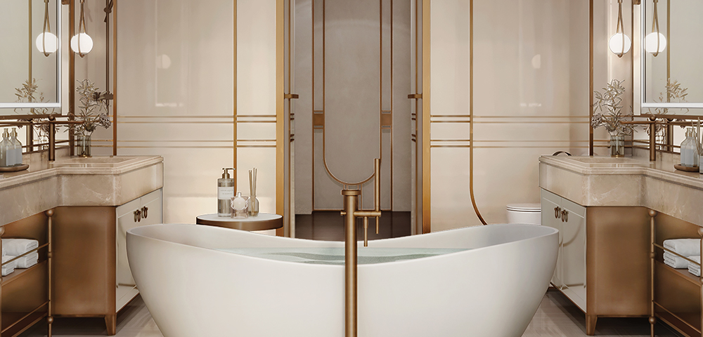 Lodha Golfview Master Bathroom