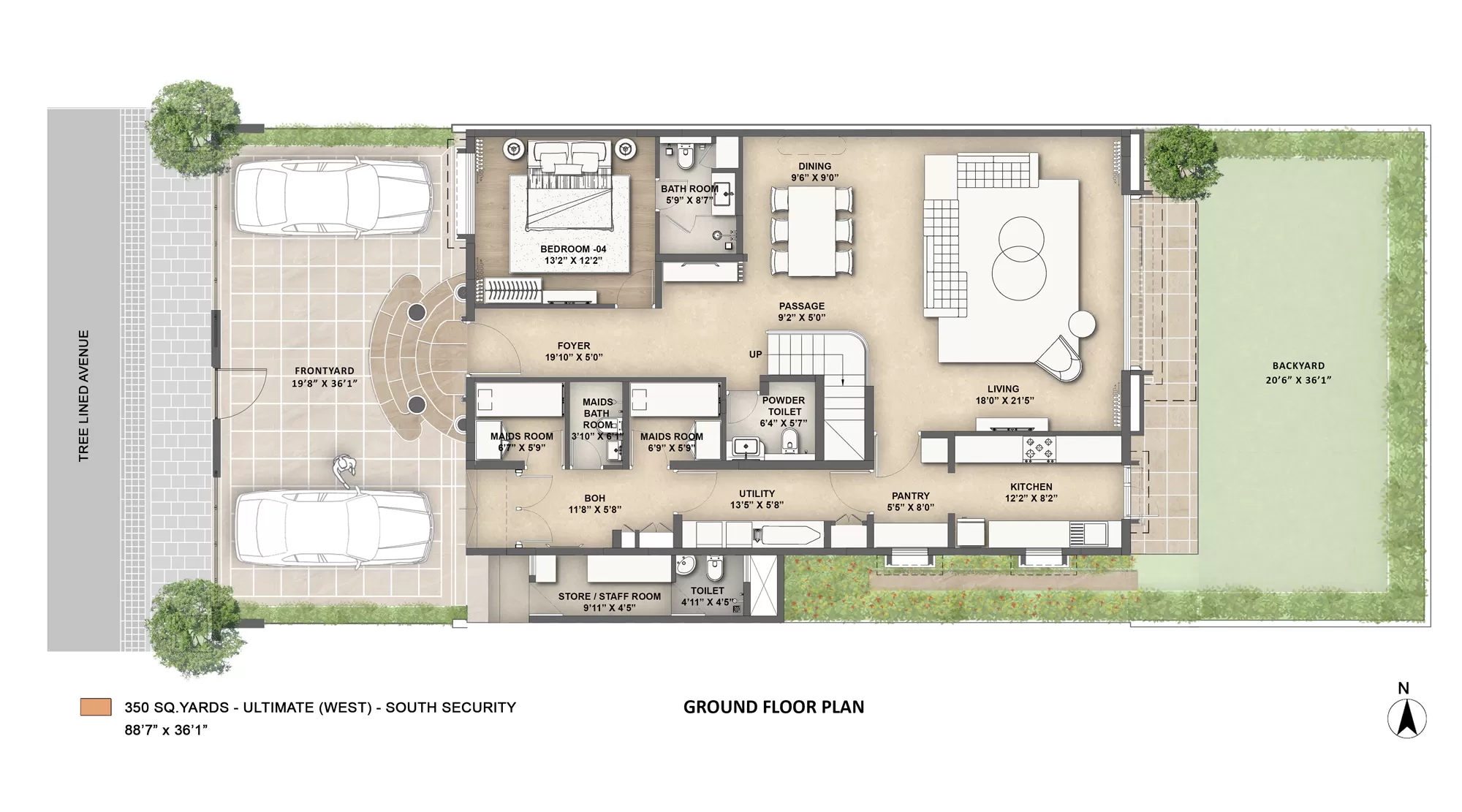 Lodha Villa Royale Palava W South Landscape Ground Floor Plan Villa Royale