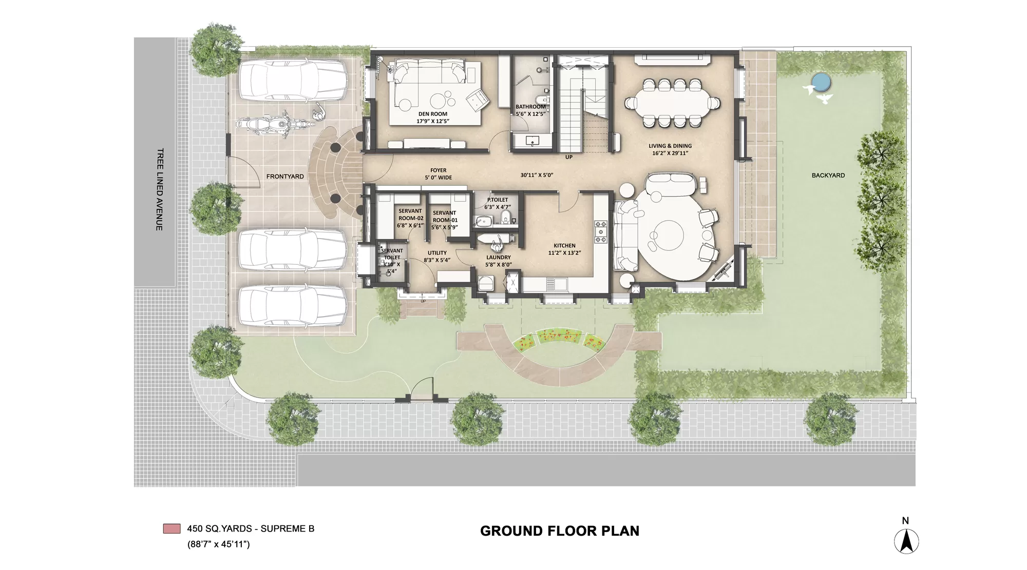 Lodha Villa Royale Palava B Villa Ground Floor Plan Villa Royale