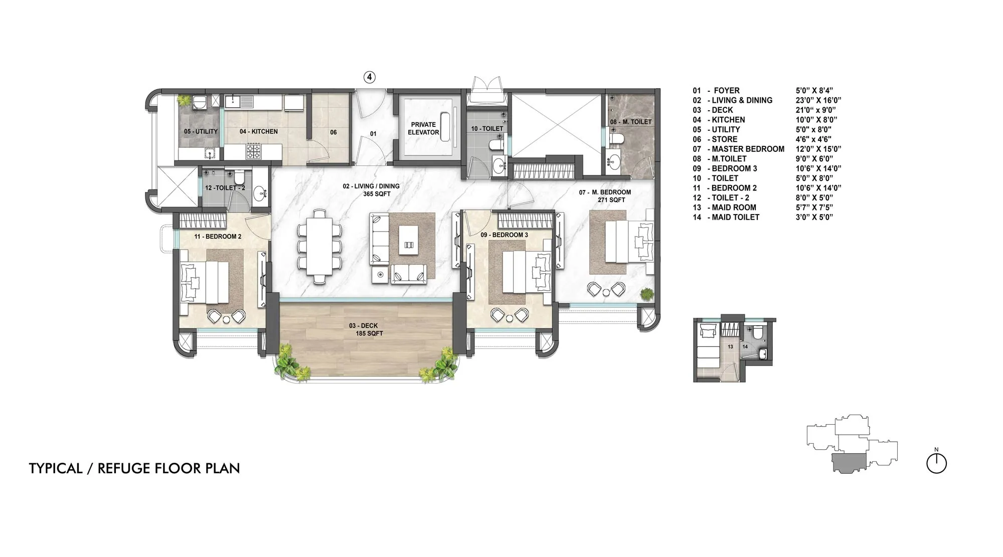 Lodha Hanging Gardens 3Bhk Riverside