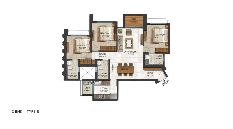 Lodha Regalia Regalia Unit Typeb Plan Resizing Pxx550 Px