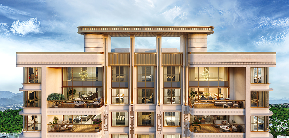 Lodha Palais Kothrud Art Deco Façade